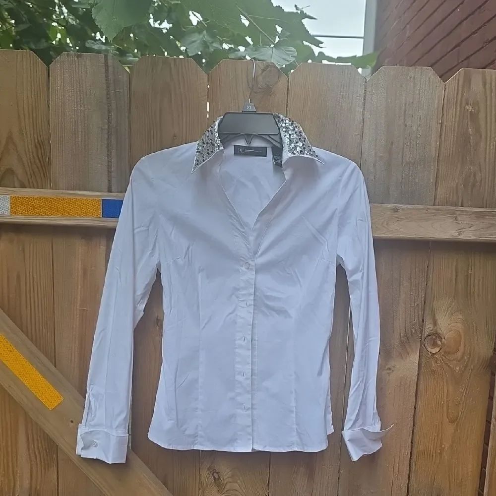 INC International Concepts White Blouse